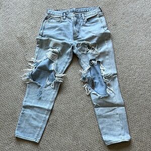 American Eagle Outfitters Blue Skinny Jeans Distressed Style